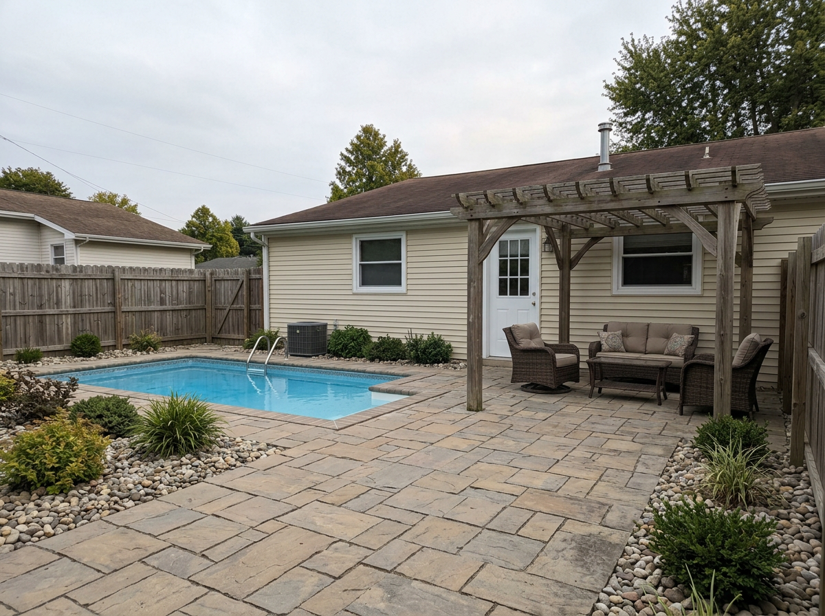 Backyard before and after after